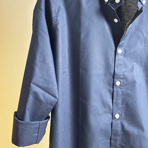 Classic Navy Blue Button-Down Shirt