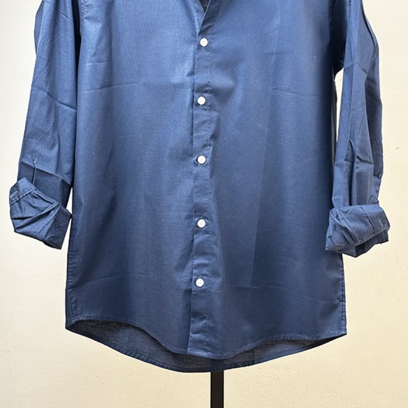Classic Navy Blue Button-Down Shirt