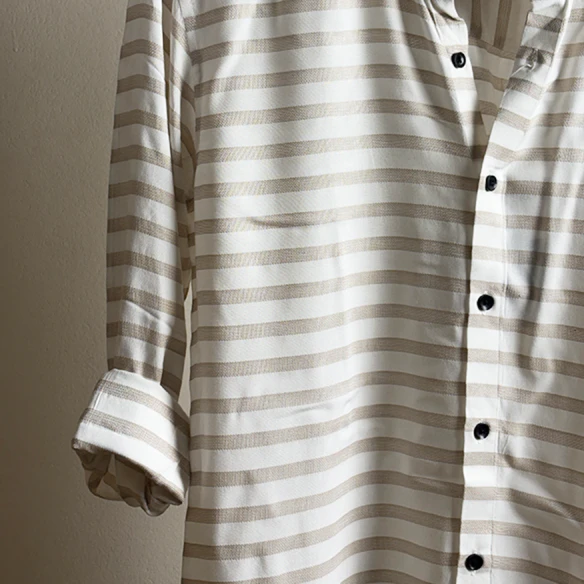 Subtle Striped Button-Down Shirt