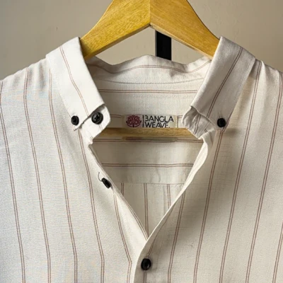 Men's Pin Striped Casual Button Down Shirt