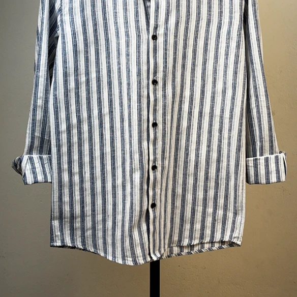 Breathable Cotton Striped Men's Shirt