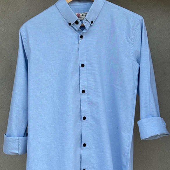 Textured Light Blue Everyday Shirt
