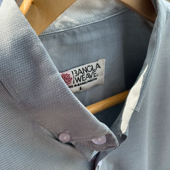 Textured Light Green Collared Shirt