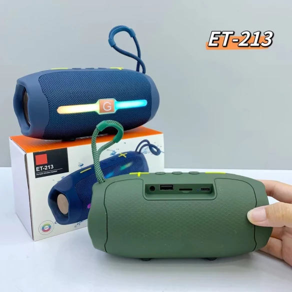 ET-213 Portable Wireless Bluetooth Speaker with RGB LED Light