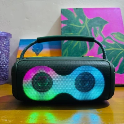 ET-312 Portable Dual Speaker Wireless Bluetooth Speaker with RGB LED Light