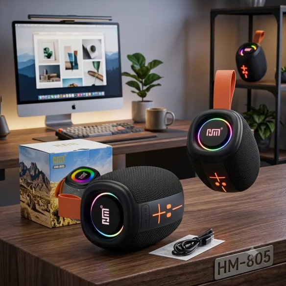 HM-805 Portable Wireless Bluetooth Speaker with RGB LED Light