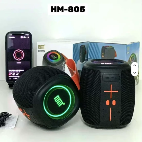 HM-805 Portable Wireless Bluetooth Speaker with RGB LED Light