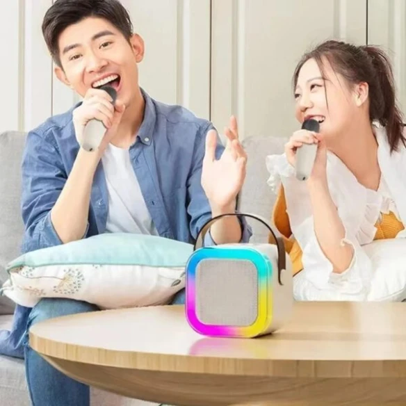 K12 Bluetooth Speaker with Wireless Karaoke Microphone