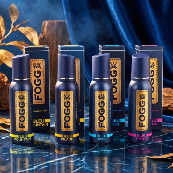 Fogg Bleu Collection Body Spray Combo (4 x 120ml) – Mountain, Skies, Spring & Island